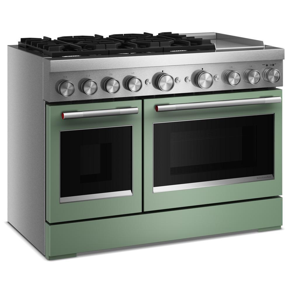 Kitchenaid KFDD948SDC 48-Inch 6 Burner Commercial-Style Dual Fuel Range with Griddle