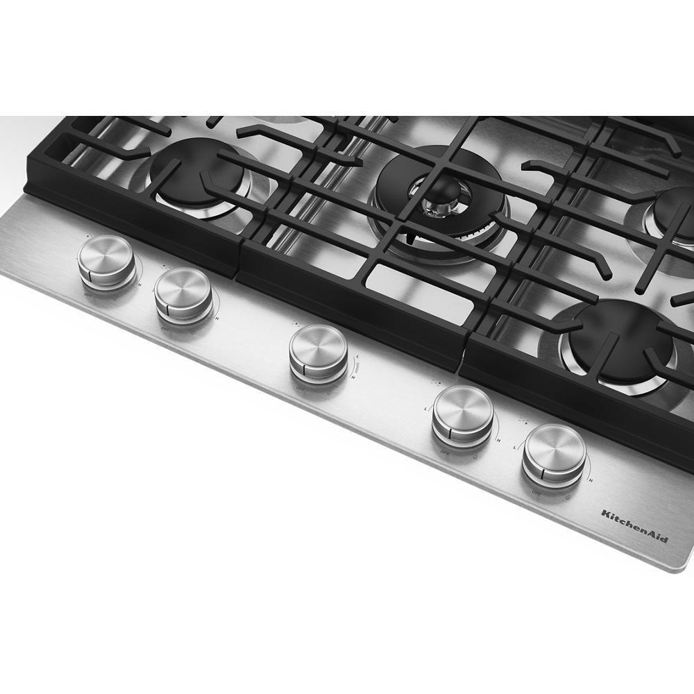 KCGK530SSS KitchenAid® 30 in. Gas Cooktop with 5 Burners and Integrated Wok Grate