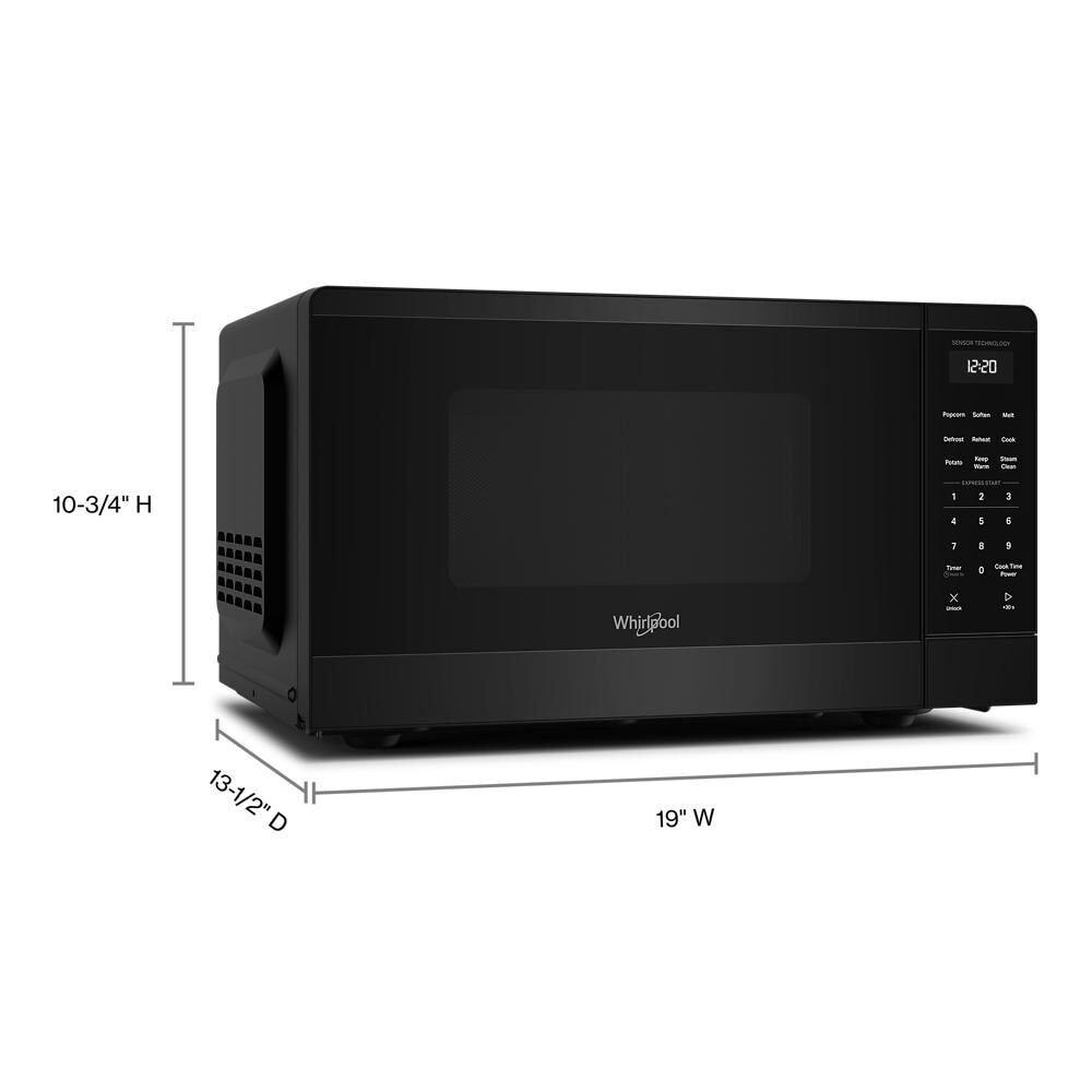 Whirlpool WMCS3119TB 0.9 Cu. Ft. Black Countertop Microwave with 5 Auto Cooking Modes - 900 watt