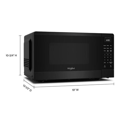 Whirlpool WMCS3119TB 0.9 Cu. Ft. Black Countertop Microwave with 5 Auto Cooking Modes - 900 watt