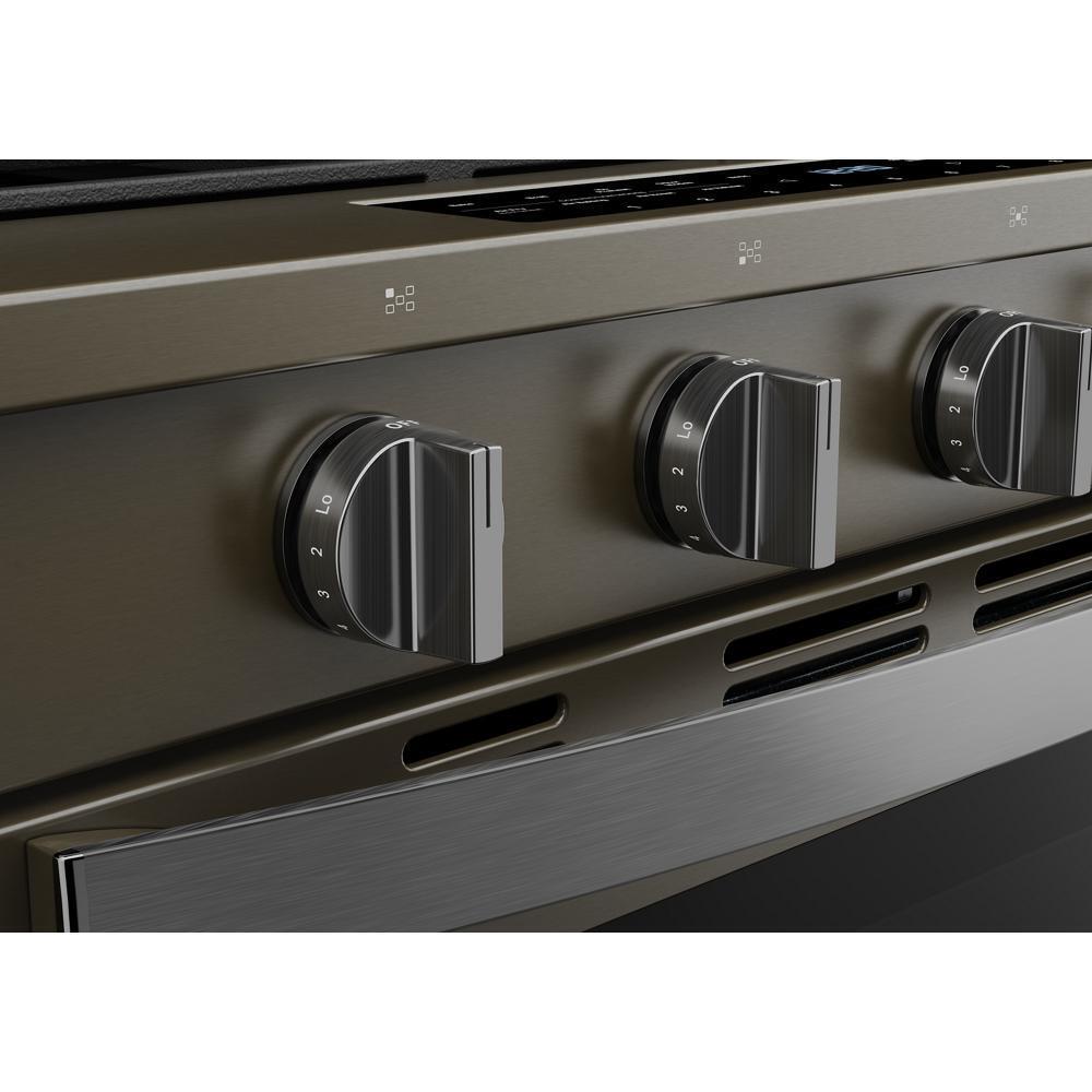 Whirlpool WSGS7530RV 30-inch Smart Slide In Gas Range with Air Cooking Technology, No Preheat Air Fry, Steam/Self Clean and High Speed Preheat