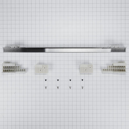 Maytag W11173704 30" Combination Wall Range Flush Installation Trim Kit, Black/Stainless Steel, fits WOC75EC0HV