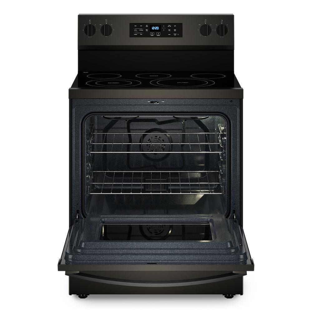 Whirlpool WFES5030RV 30-inch Energy Star Electric Range with Air Cooking Technology, No Preheat Air Fry and Air Baking and Self Clean