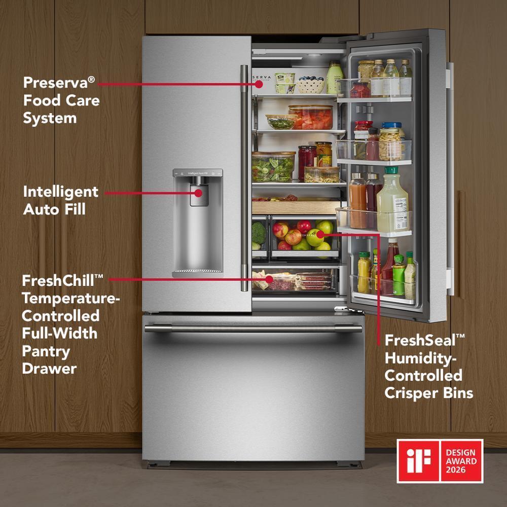 Kitchenaid KRFC536SJP Counter-Depth French Door Refrigerator with Intelligent Auto Fill