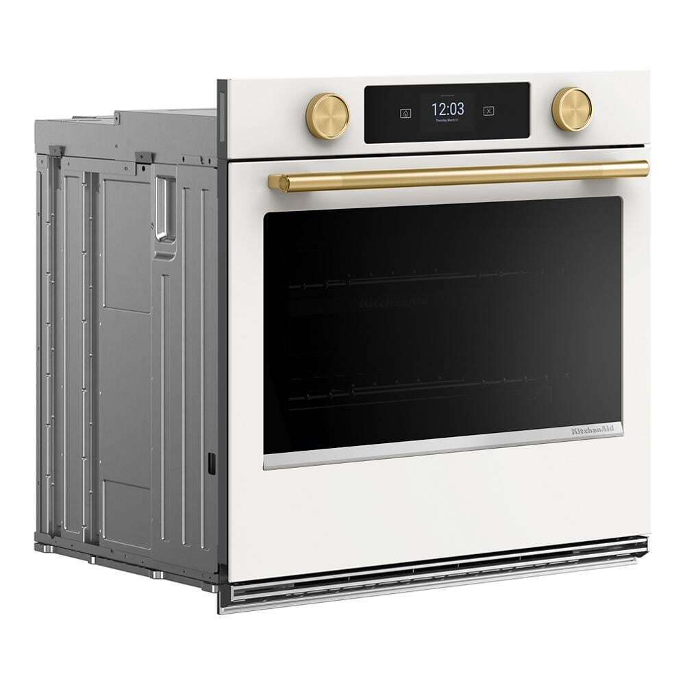 Kitchenaid KOES730SPL 30-inch Smart Electric Single Wall Oven with Assisted Cooking Modes - Porcelain White