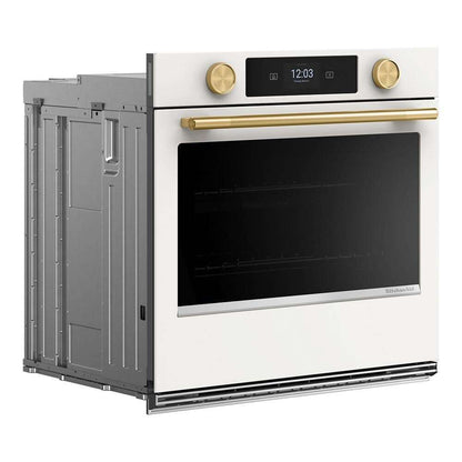 Kitchenaid KOES730SPL 30-inch Smart Electric Single Wall Oven with Assisted Cooking Modes - Porcelain White