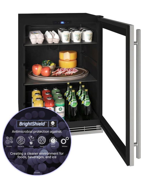 U-Line UHRE124SG81A Hre124 24" Refrigerator With Stainless Frame Finish and Brightshield (115 V/60 Hz)