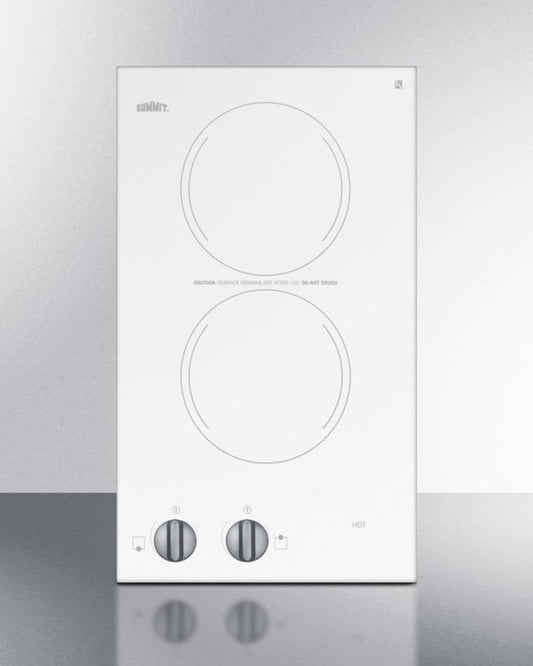 12" Wide 230v 2-burner Radiant Cooktop