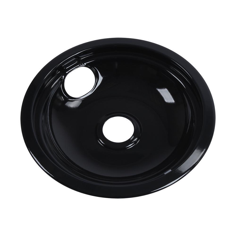 Kitchenaid W10290350RW Range Electric/Cooktop 8-IN Round Drip Bowl (Single-Pack) - Black for Non-Hinged, 2-Wire Plug Cooking Elements