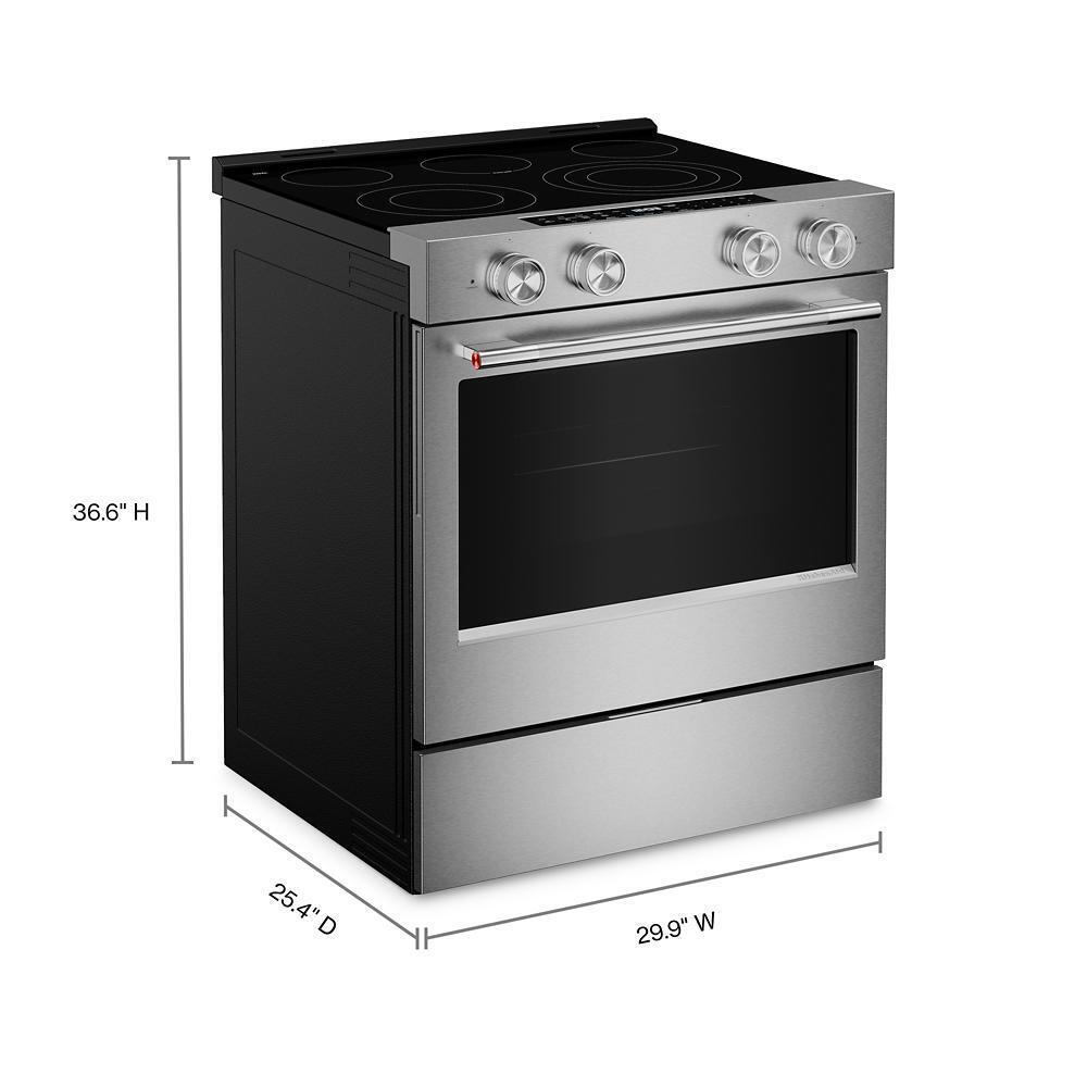 Kitchenaid KSES330SPS 5.3 Cu. Ft. Smart Slide-in Electric Range with Convection Cooking Modes