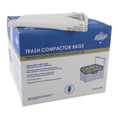 Maytag W10165293RB Heavy-Duty Plastic Compactor Bags (60-Pack) - White with Odor Remover for 18-IN Compactor Models