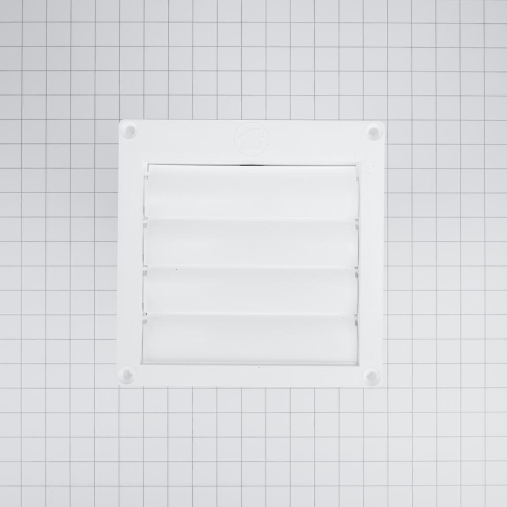 Whirlpool 8212662 Dryer Louvered Vent of 4" opening with 10.5" tail pipe and back draft flapper