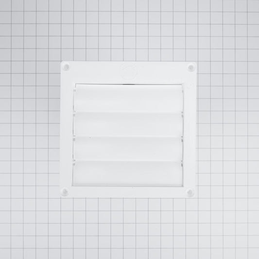 Whirlpool 8212662 Dryer Louvered Vent of 4" opening with 10.5" tail pipe and back draft flapper
