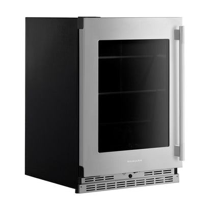 Kitchenaid KURL524SPS 24" Undercounter Refrigerator with Glass Door and Shelves with Metallic Accents