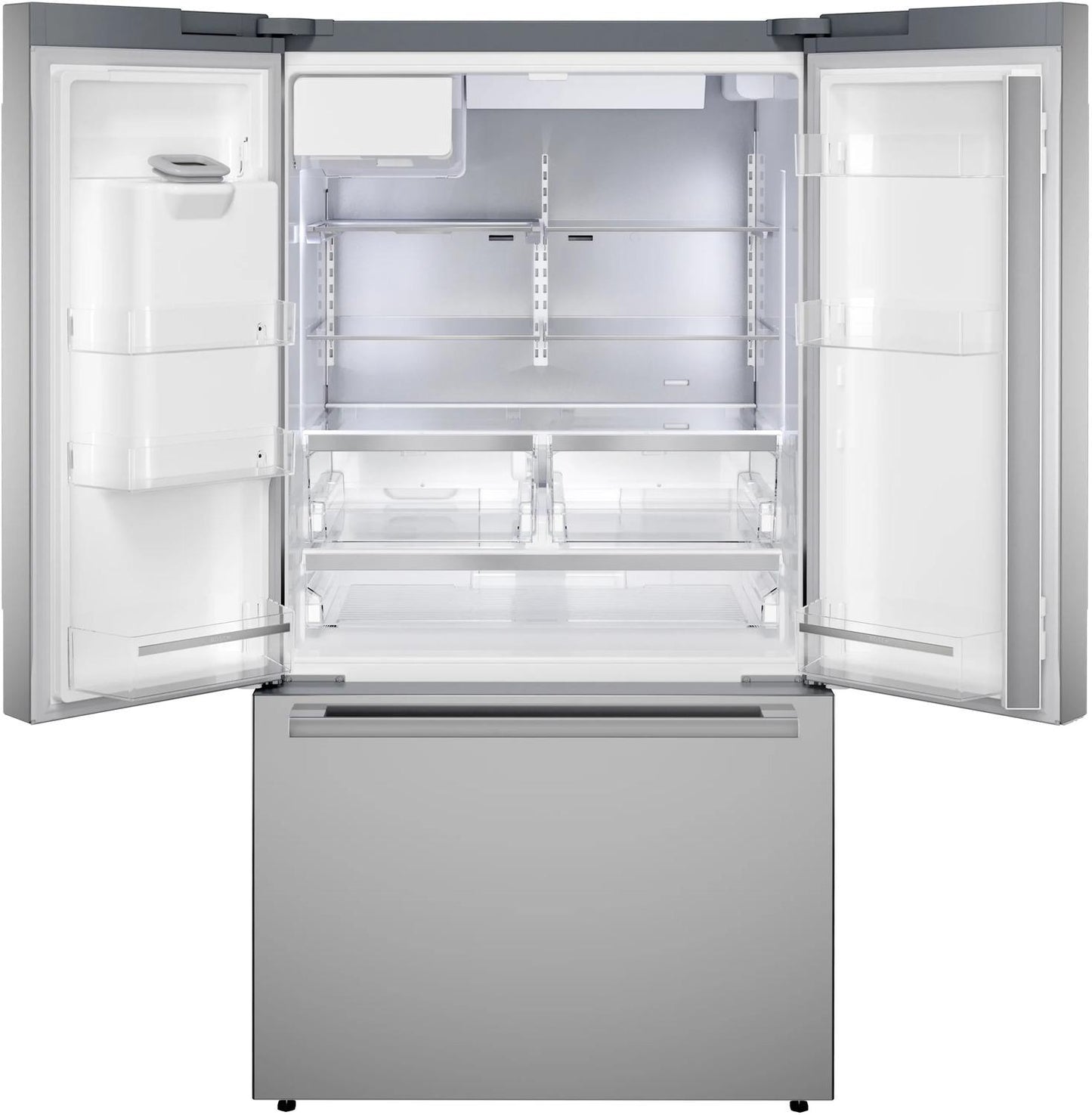 Bosch B36FD52SNS 500 Series, French Door Bottom freezer, multi door, 36'', Brushed steel (with anti-fingerprint), Total No Frost