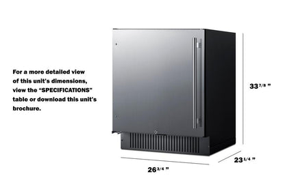 Summit FF27BSSLHD 27" Wide Built-in All-refrigerator