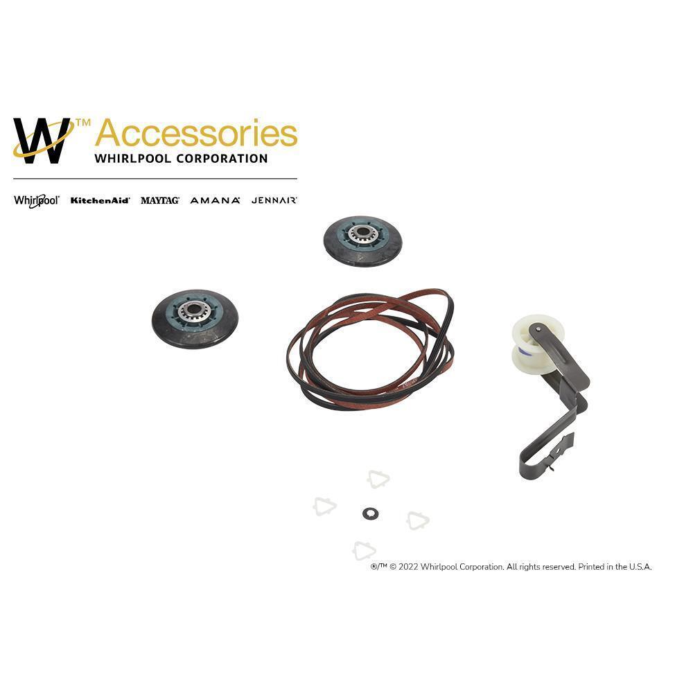 Whirlpool 4392065RC Dryer Maintenance Kit for 29-IN Models - Includes an Idler Pulley, Belt, and Rollers