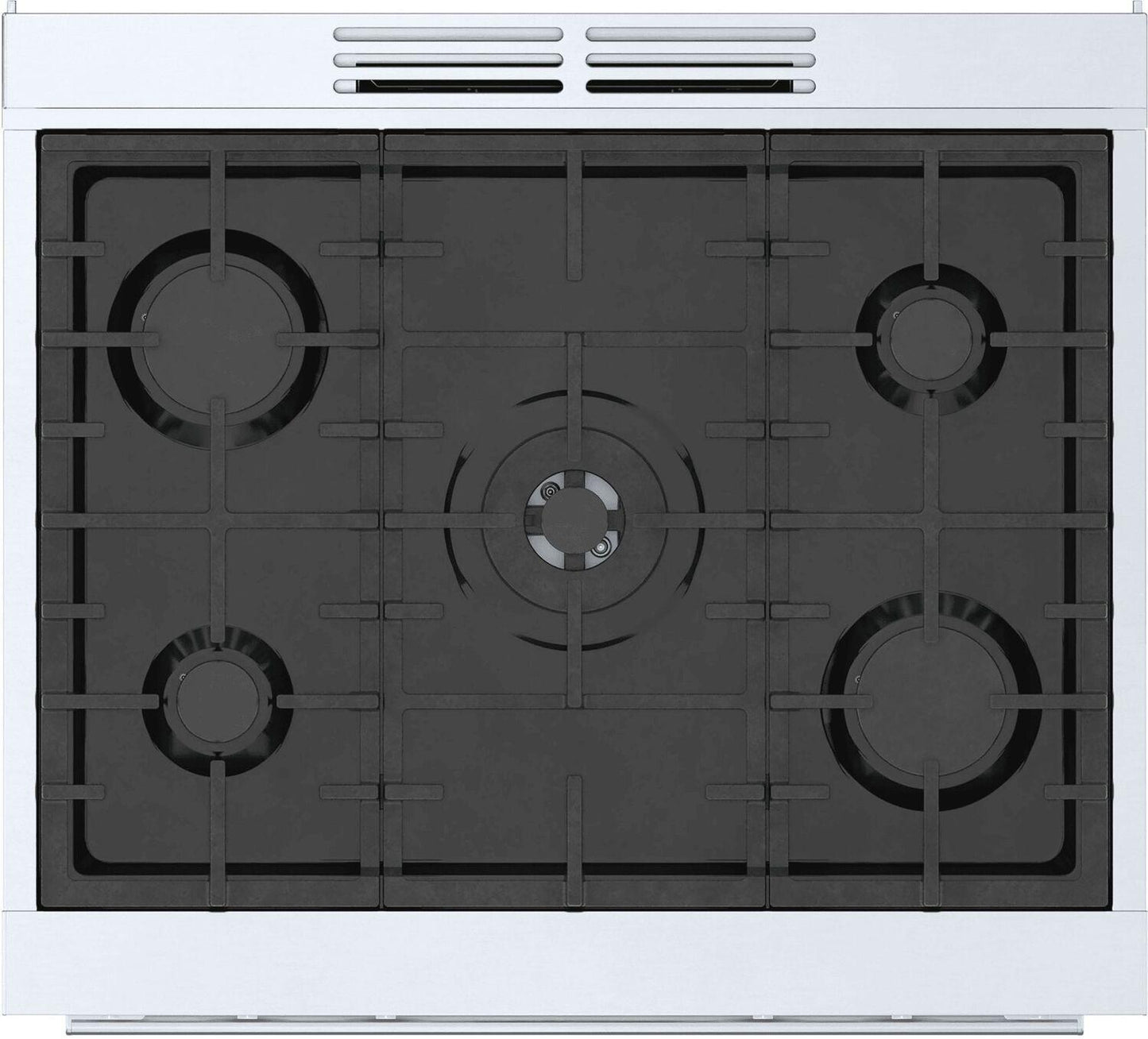 Bosch HDS8055U 800 Series, Dual fuel freestanding range, 30'', Stainless steel