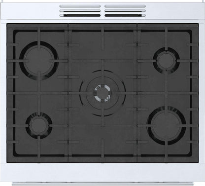Bosch HDS8055U 800 Series, Dual fuel freestanding range, 30'', Stainless steel