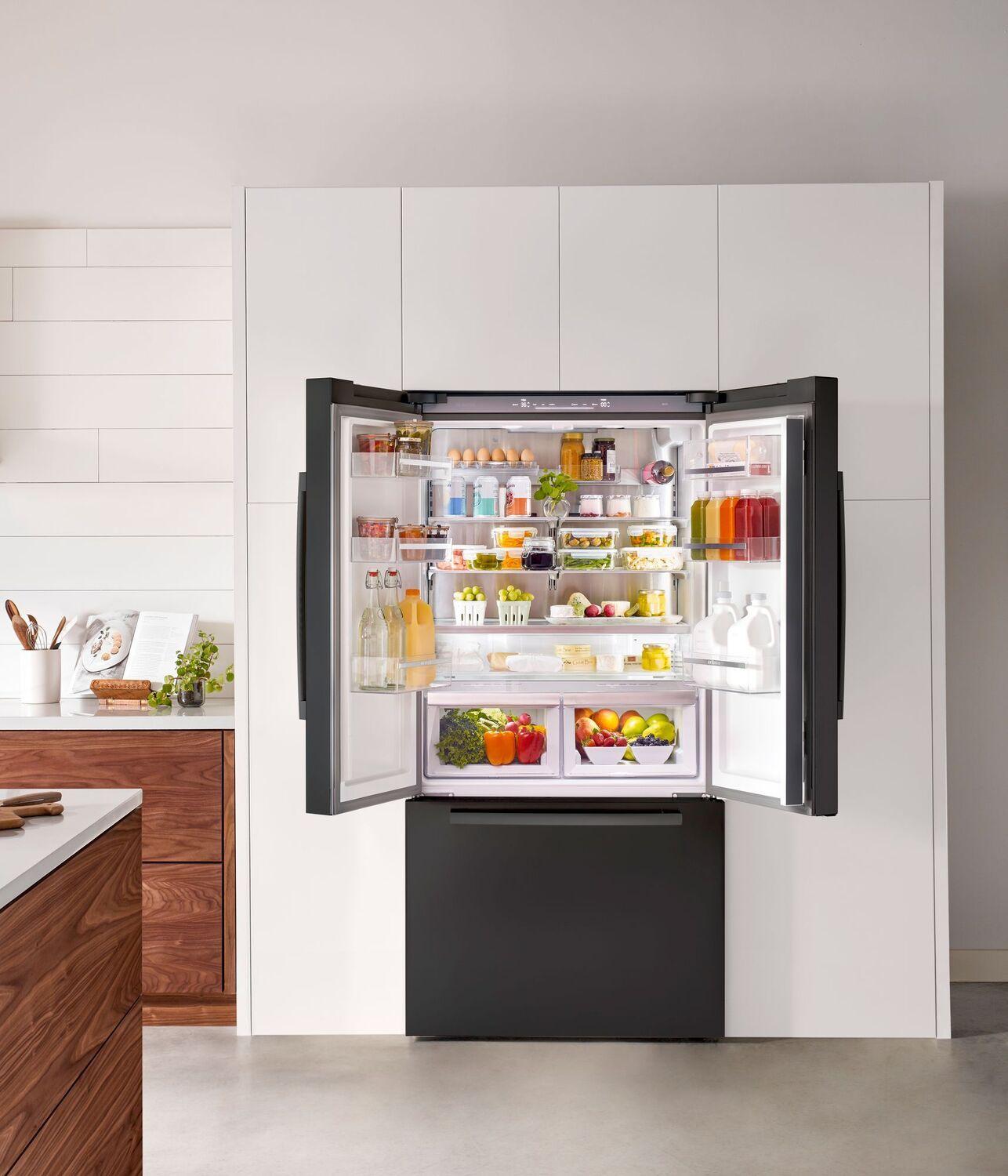 Bosch B36CT80SNB 800 Series, French Door Bottom freezer, multi door, 36'', Black inox-antifingerprint