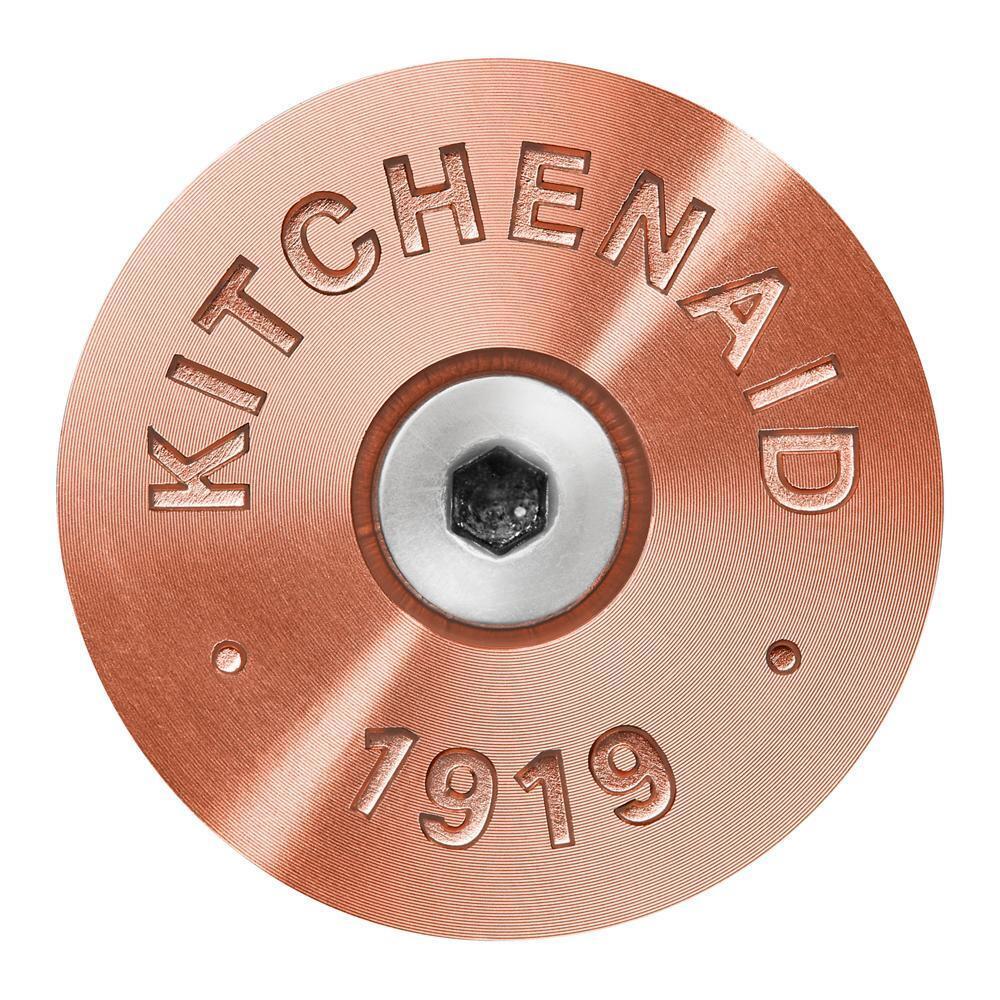W11368841CF KitchenAid Commercial-Style Range Handle Medallion Kit - Copper (Includes Two Medallions, Screws, and One 1/8-IN Hex Wrench)