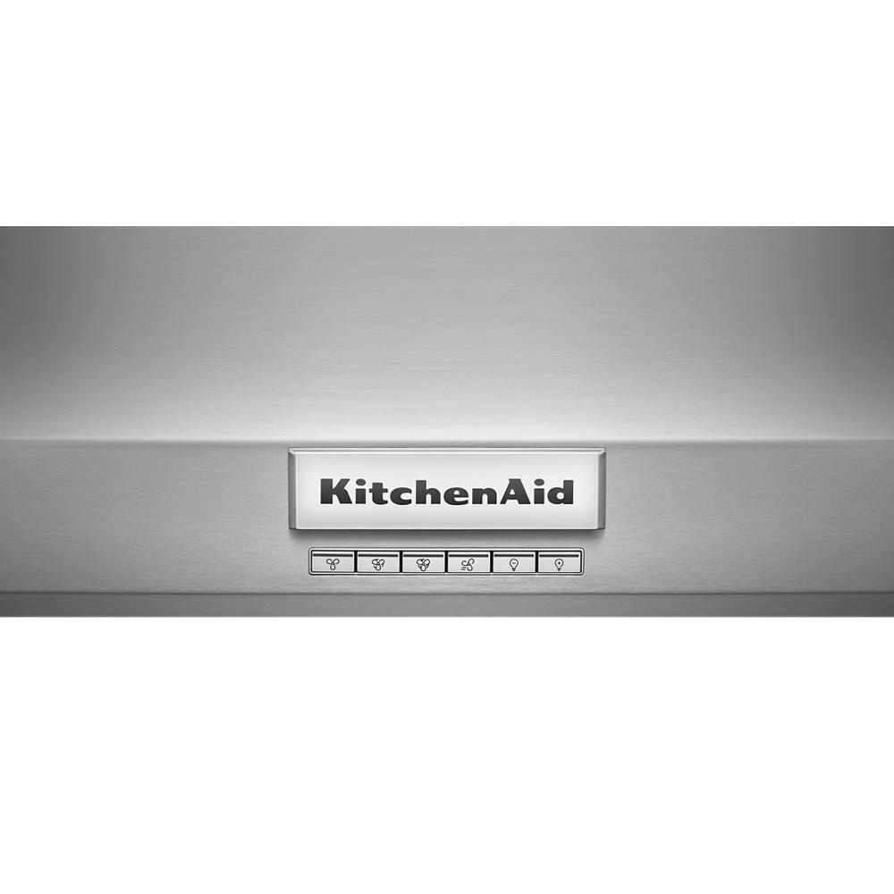Kitchenaid KVWC908KSS 48'' 585 or 1170 CFM Motor Class Commercial-Style Wall-Mount Canopy Range Hood