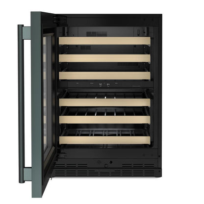 Kitchenaid KUWL524SJP 24" Undercounter Wine Cellar with Full-Extension Wood-Front Racks