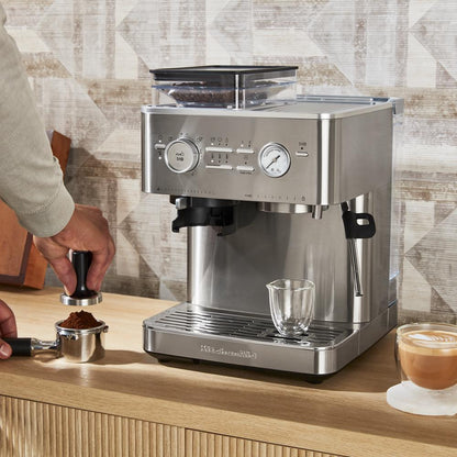 Kitchenaid KES6551SX Semi Automatic Espresso Machine with Burr Grinder