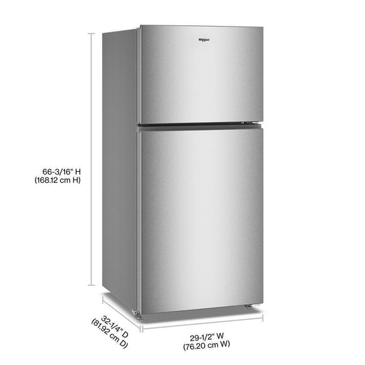 WRTX3019SZ Whirlpool® 29.5-inch Wide Top Freezer Refrigerator with Total Coverage Cooling- 19.2 Cu. Ft.