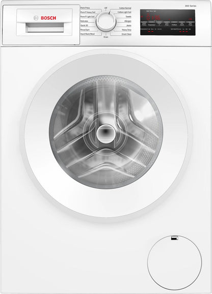 Bosch WGA14400UC 300 Series, washing machine, frontloader fullsize, 1400 rpm, White