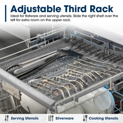 Sharp SDY6748SNS 24" Top Control Stainless Steel Handle 47 dBA Dishwasher with Auto Door Open