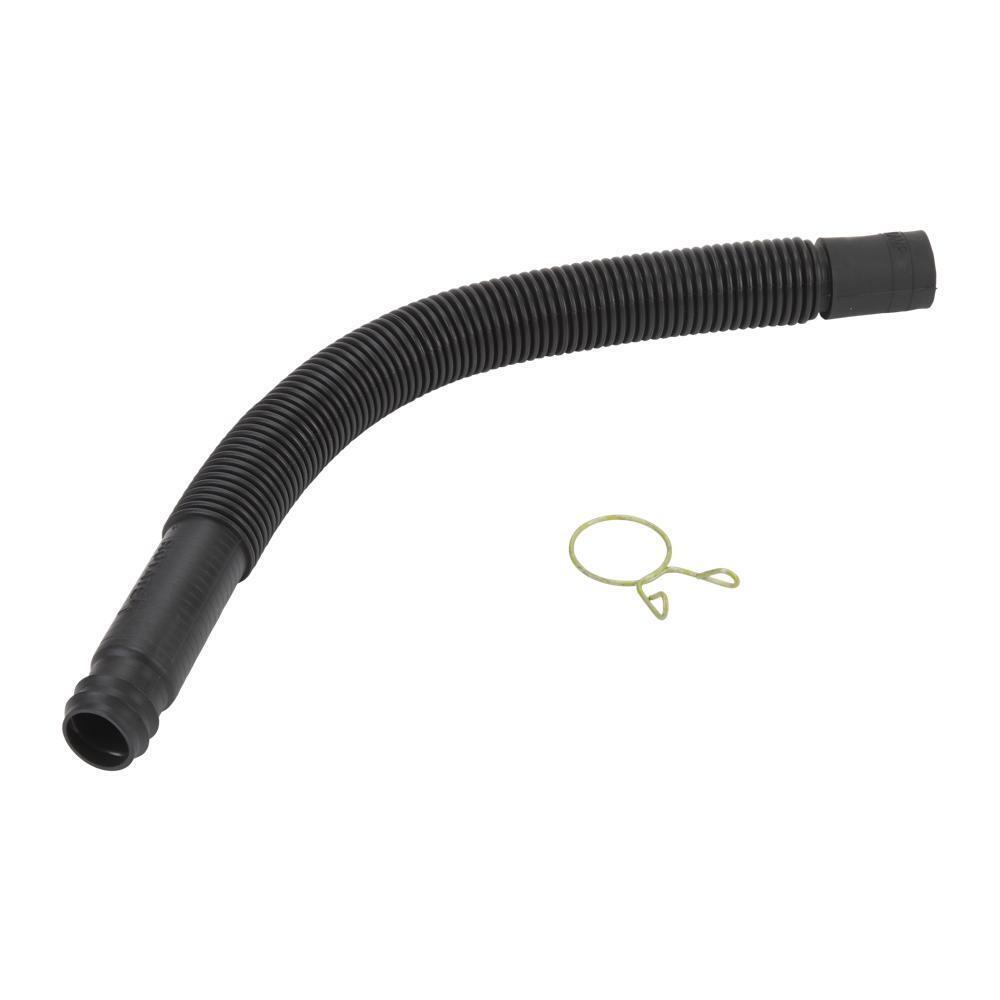 Kitchenaid 285702 21" Black corrugated top load washer drain hose with fittings & clamp (excludes Bravos-Cabrio) - 1 pack