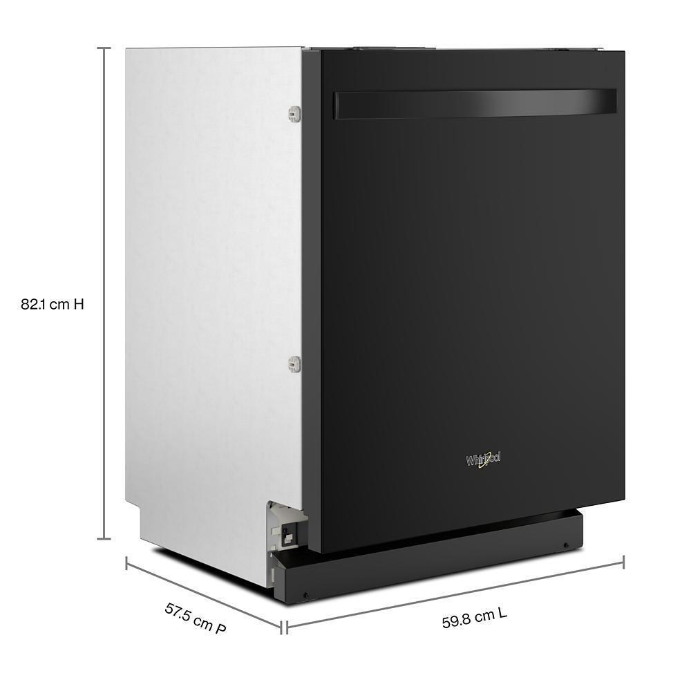 Whirlpool WDT550SAPB 44 dBA ADA Compliant Dishwasher Flush with Cabinets with 3rd Rack