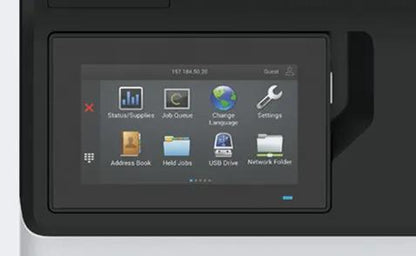 Sharp MXC528P MX-C528P Color Networked Printer Prints up to 52 pages per minute Maximum paper capacity of 2,850 sheets Exceptional Image Quality with 1200 x 1200 dpi print resolution