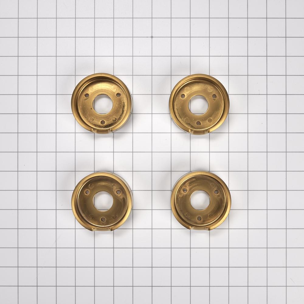 Kitchenaid W11323068 JennAir Bezel (Set of 4) for Rise-Style Commercial Range and Rangetop Knobs - Brass