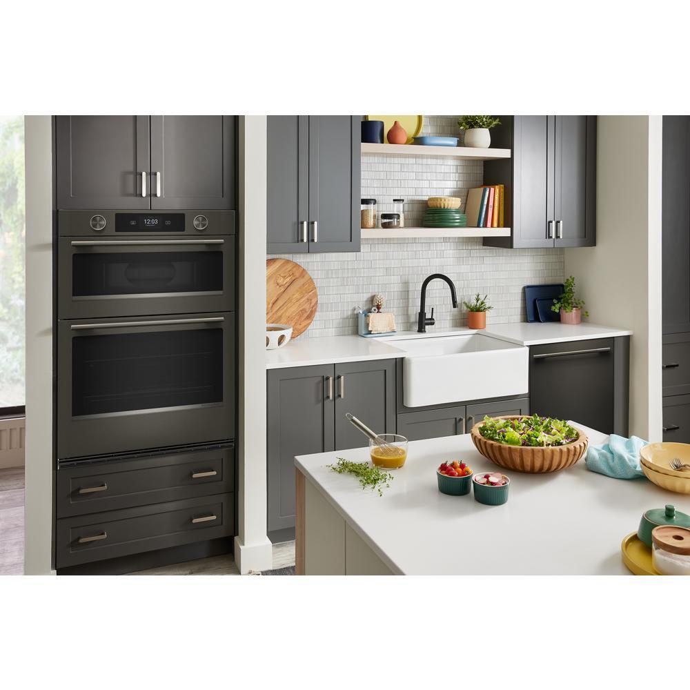 Kitchenaid KOEC930SBE 30-inch Smart Electric Combo Wall Oven with Intelligent Cooking Camera - Black Ore
