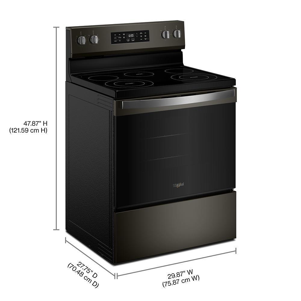 Whirlpool WFES4530SV 30-inch Electric Range with Air Cooking Technology and Steam Clean