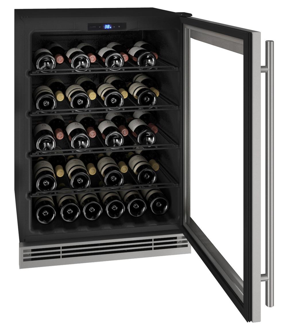 U-Line 24" Wine Refrigerator With Stainless Frame Finish (115 V/60 Hz Volts /60 Hz Hz)
