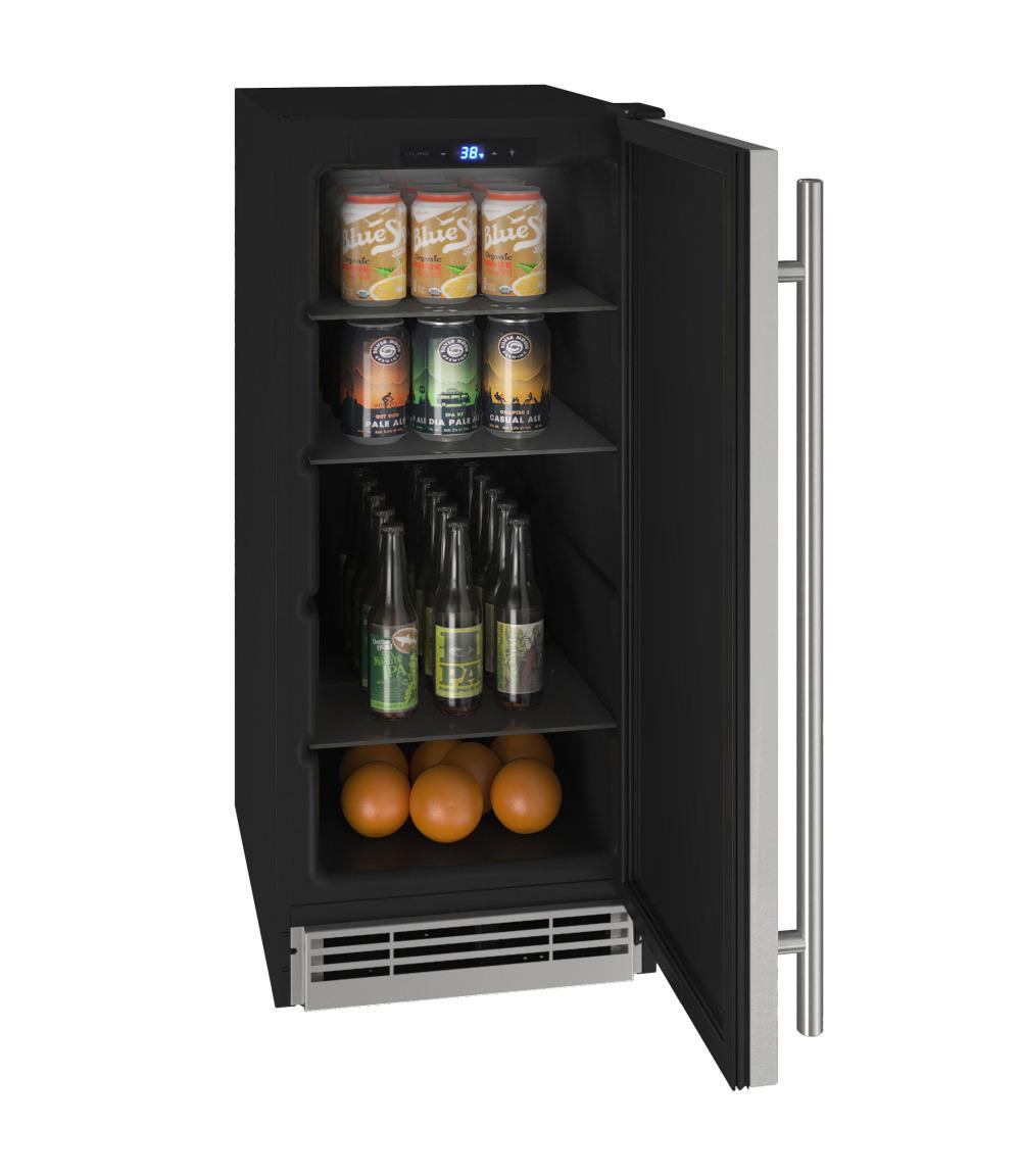 U-Line UHRE115SS01A Hre115 15" Refrigerator With Stainless Solid Finish (115 V/60 Hz)
