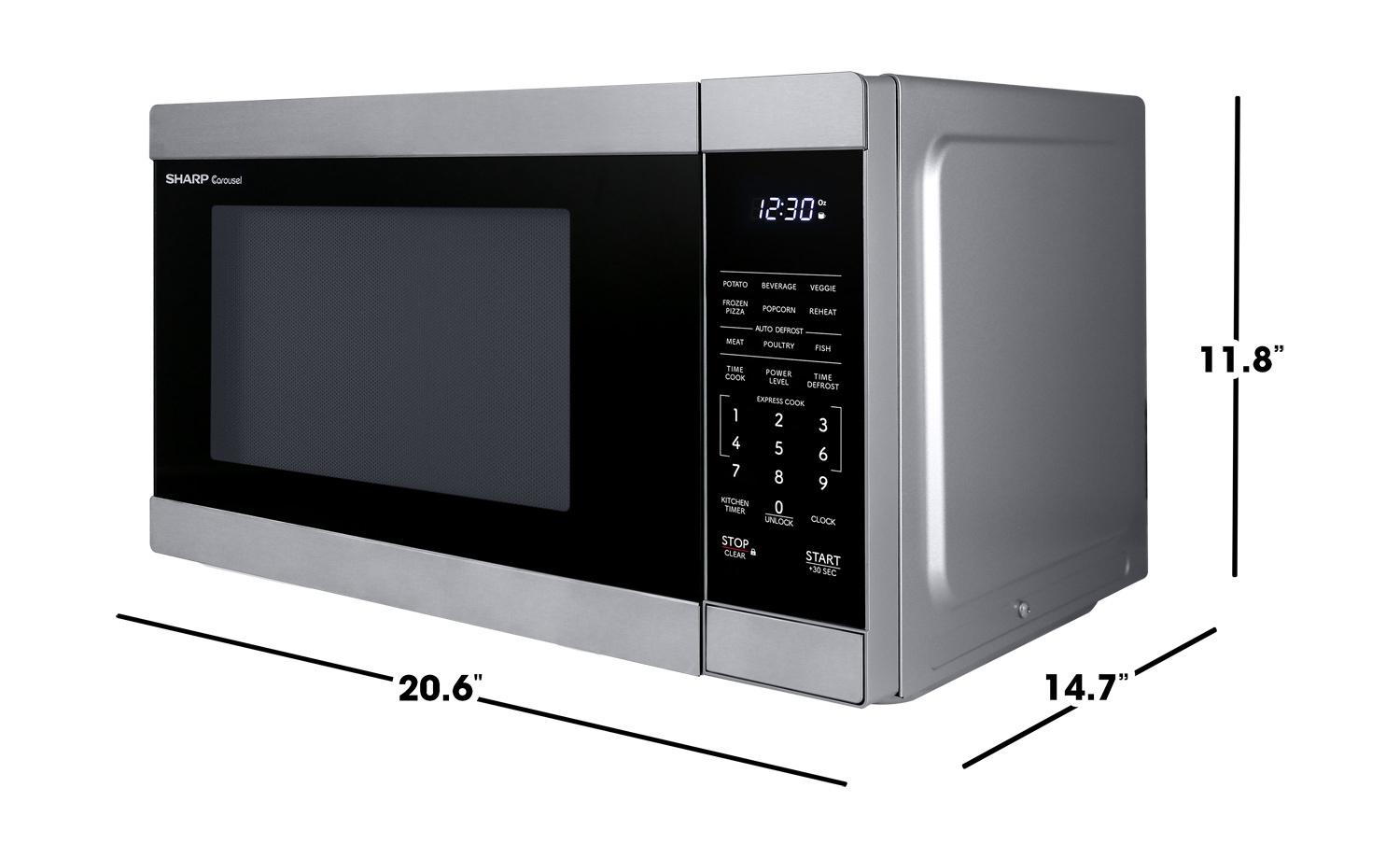 SMC1162KS Sharp 1.1 cu. ft. 1000W Stainless Steel Countertop Microwave Oven