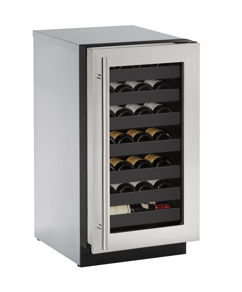 U-Line U2218WCS00B 2218wc 18" Wine Refrigerator With Stainless Frame Finish (115 V/60 Hz)