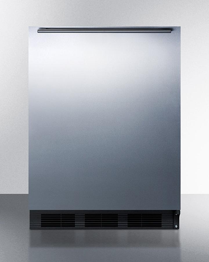 Summit CT663BKBISSHH 24" Wide Built-in Refrigerator-freezer