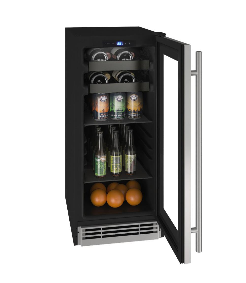 U-Line 15" Beverage Center With Stainless Frame Finish (115 V/60 Hz Volts /60 Hz Hz)