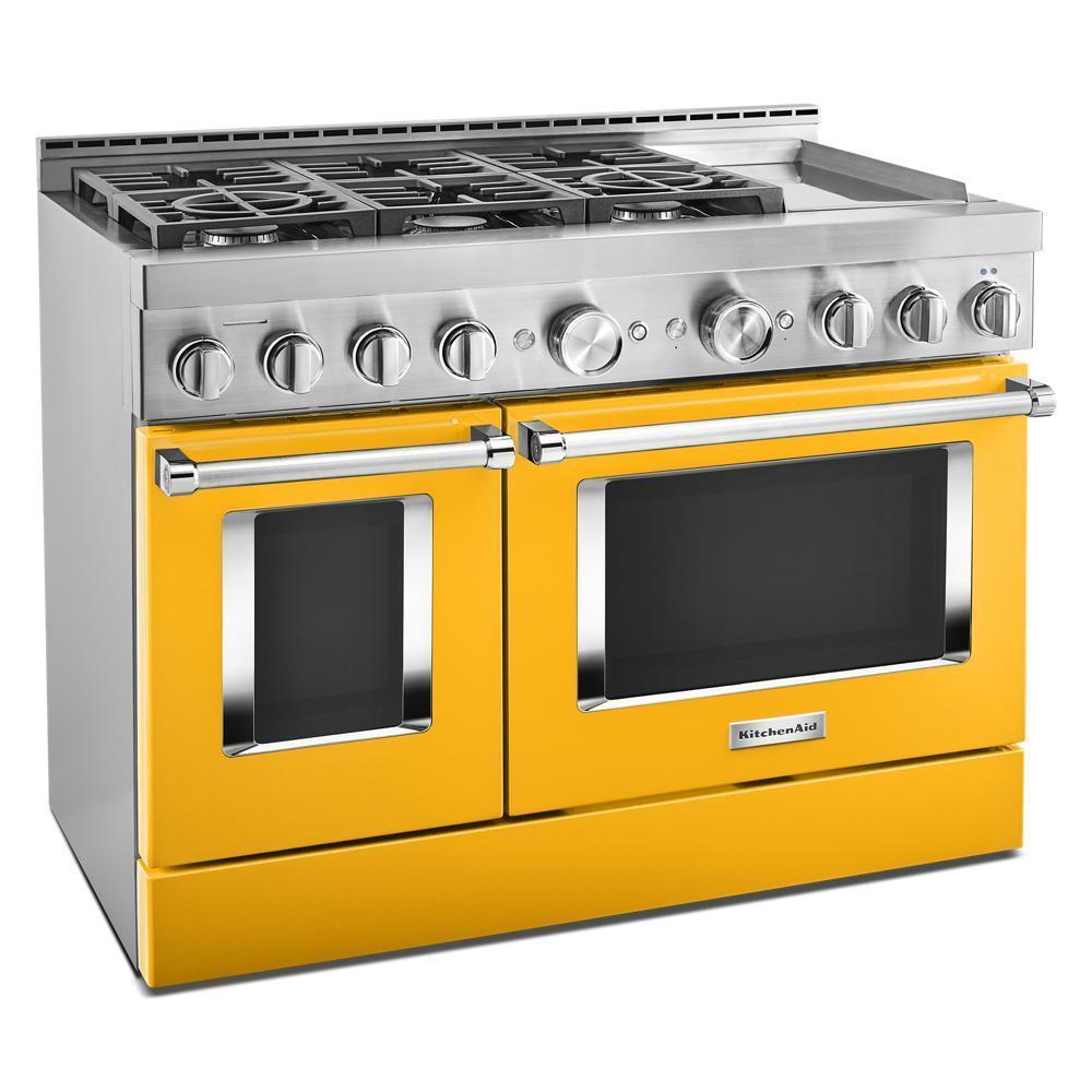 KFGC558JYP KitchenAid® 48'' Smart Commercial-Style Gas Range with Griddle