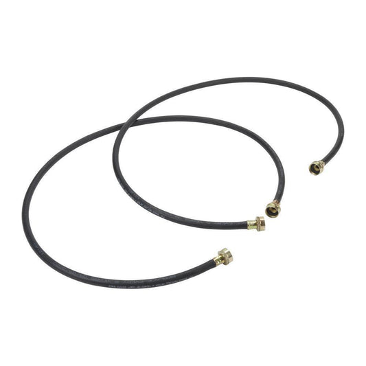 Whirlpool 8212641RP 5' Black Washer Inlet Hoses rated 1050 PSI with two female connections - 2 Pack