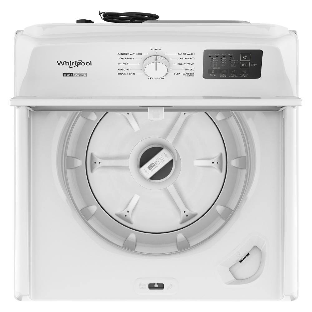 Whirlpool WTW4107SW 4.2 - 4.3 Cu. Ft. Whirlpool® Top Load Washer with 2-in-1 Removable Agitator
