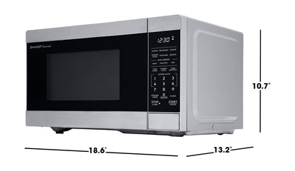 SMC0962KS Sharp 0.9 cu. ft. 900W Stainless Steel Countertop Microwave Oven