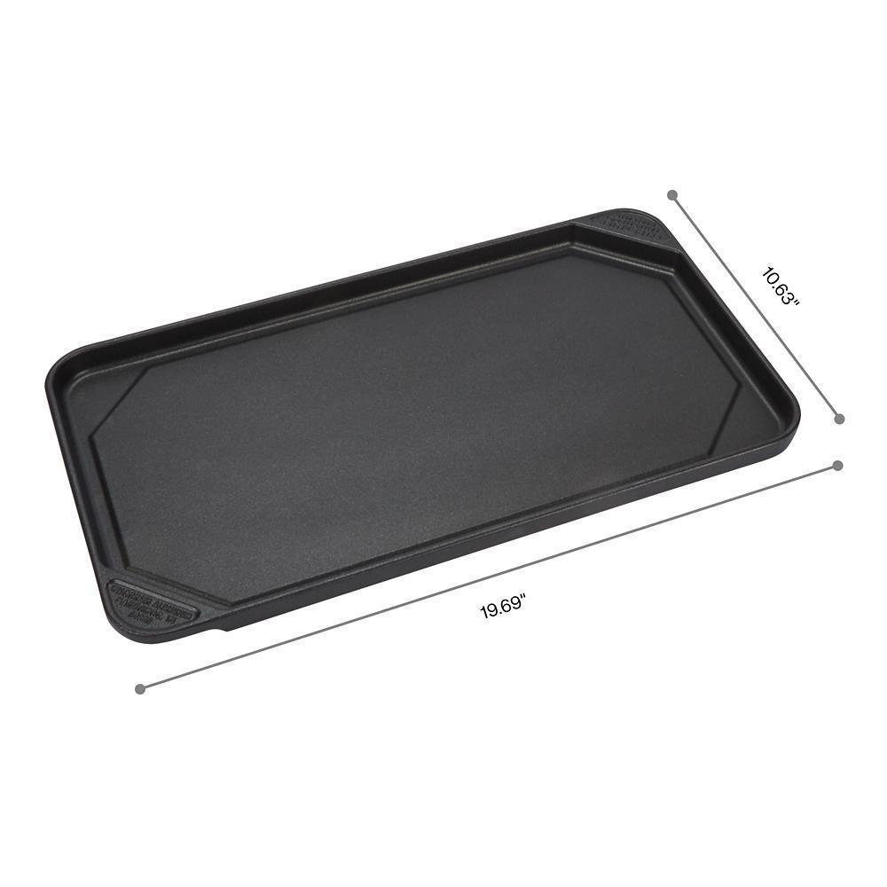 Kitchenaid 4396096RB Range/Cooktop Griddle Non-Stick Cast Aluminum - Black for All 2-Burner Cooking Surfaces Except Induction (1-IN H X 19 1/2-IN W X 11-IN D)