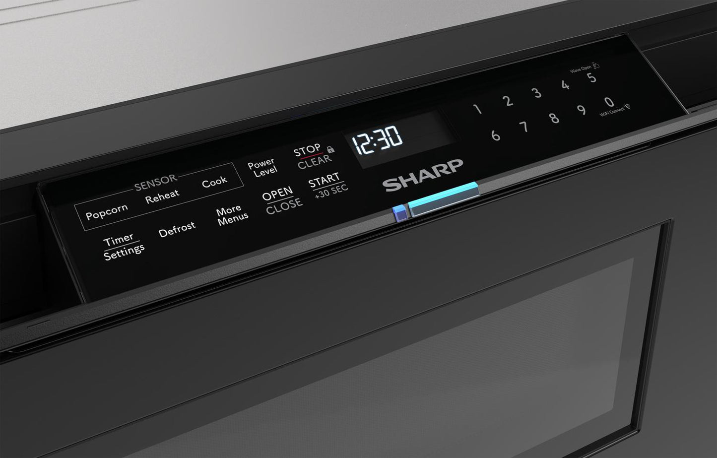 SMD2479MB Sharp 24 in. 1.2 cu. ft. Deco Series Built-In Smart Microwave Drawer™ Oven with Easy Wave Open in Black
