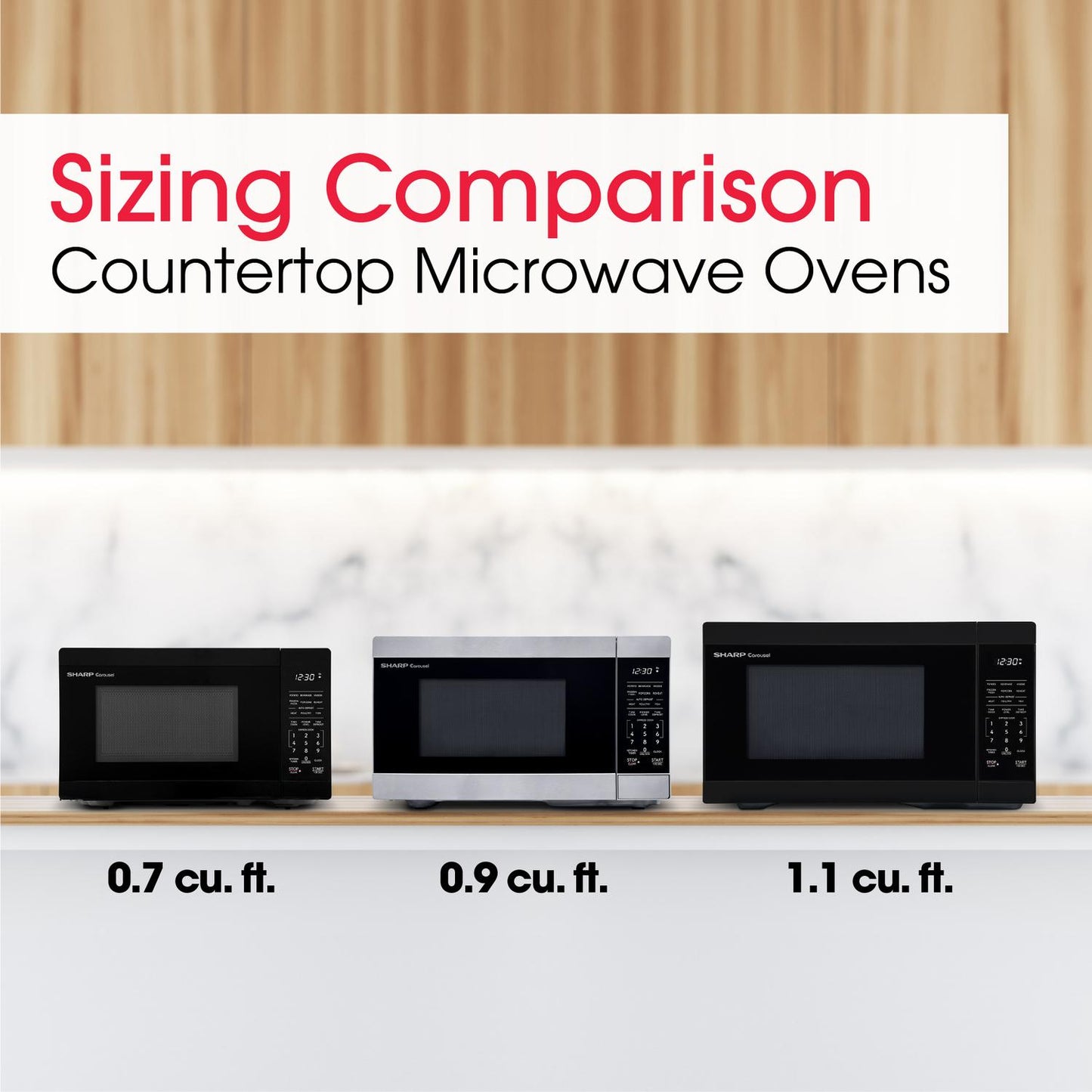 SMC0760KB Sharp 0.7 cu. ft. 700W Black Countertop Microwave Oven